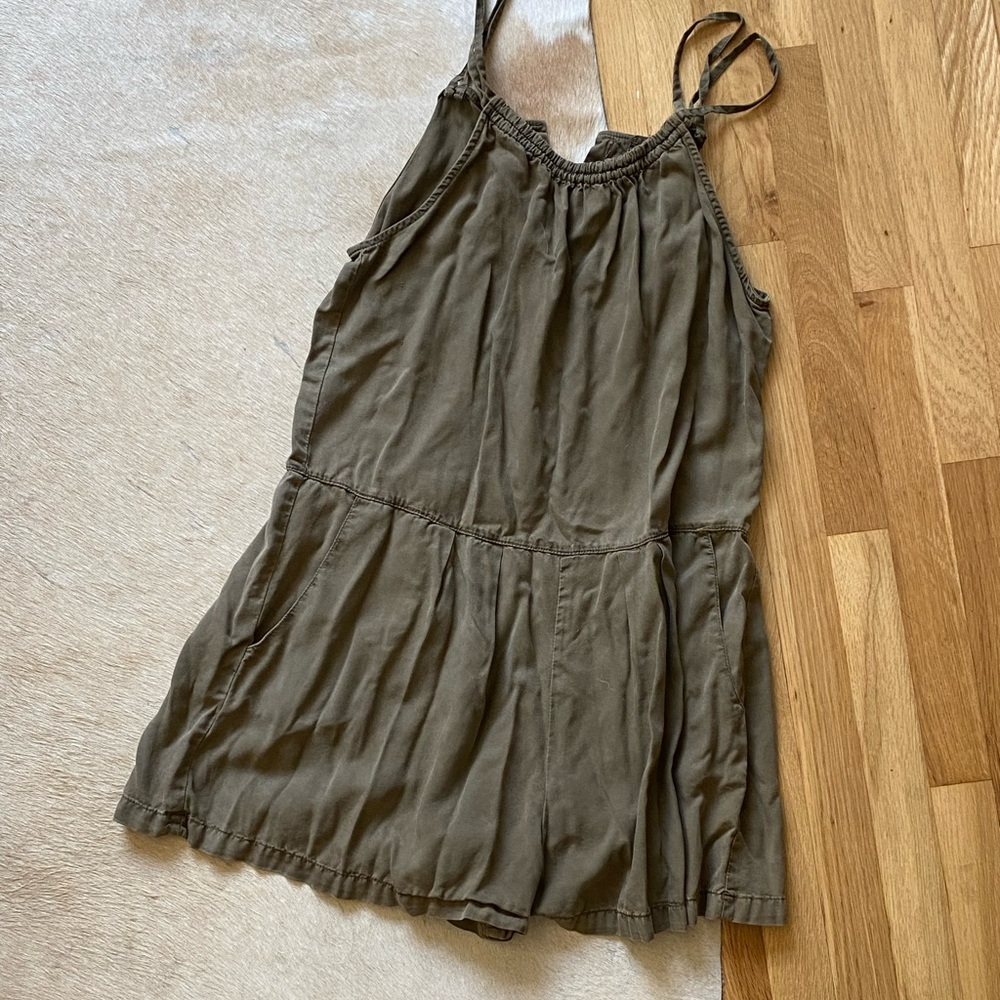 Olive Green Sleeveless romper
